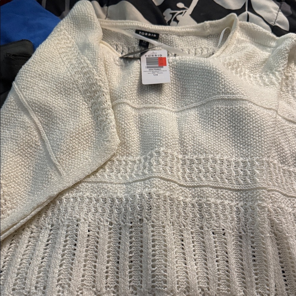 Torrid Women's Ivory Knit Sweater